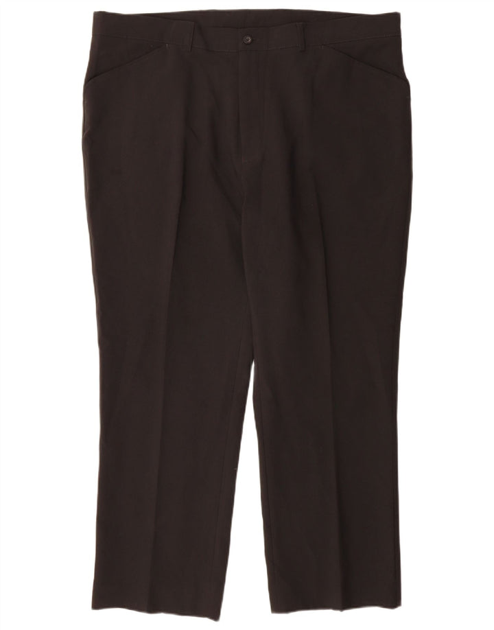 Farah Pantalon décontracté droit pour homme W42 L29 Noir Polyester