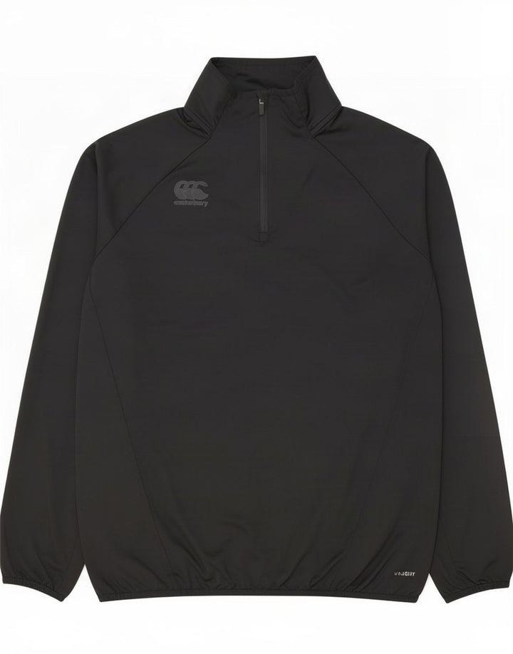 Canterbury Haut de survêtement à col zippé pour homme XL Noir Polyester