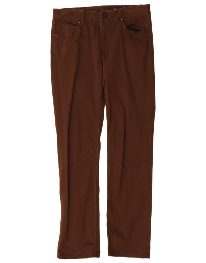 Volcom Pantalon décontracté droit Solver W30 L31 en coton marron pour homme
