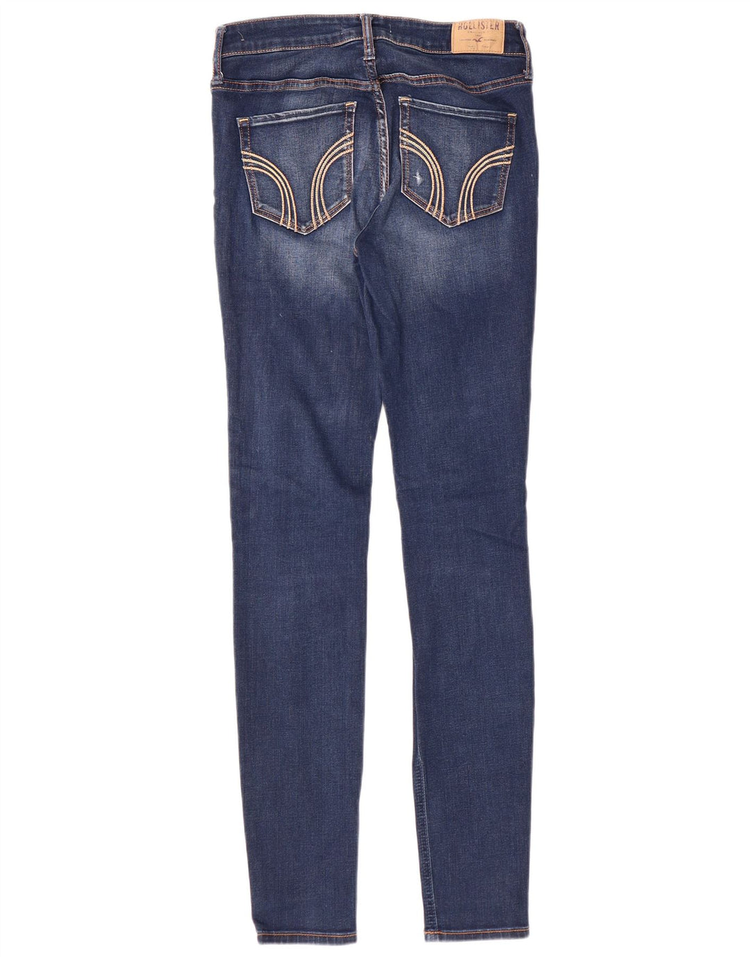 HOLLISTER Jean skinny effet vieilli pour femme US 3 XS W26 L31 Bleu Coton