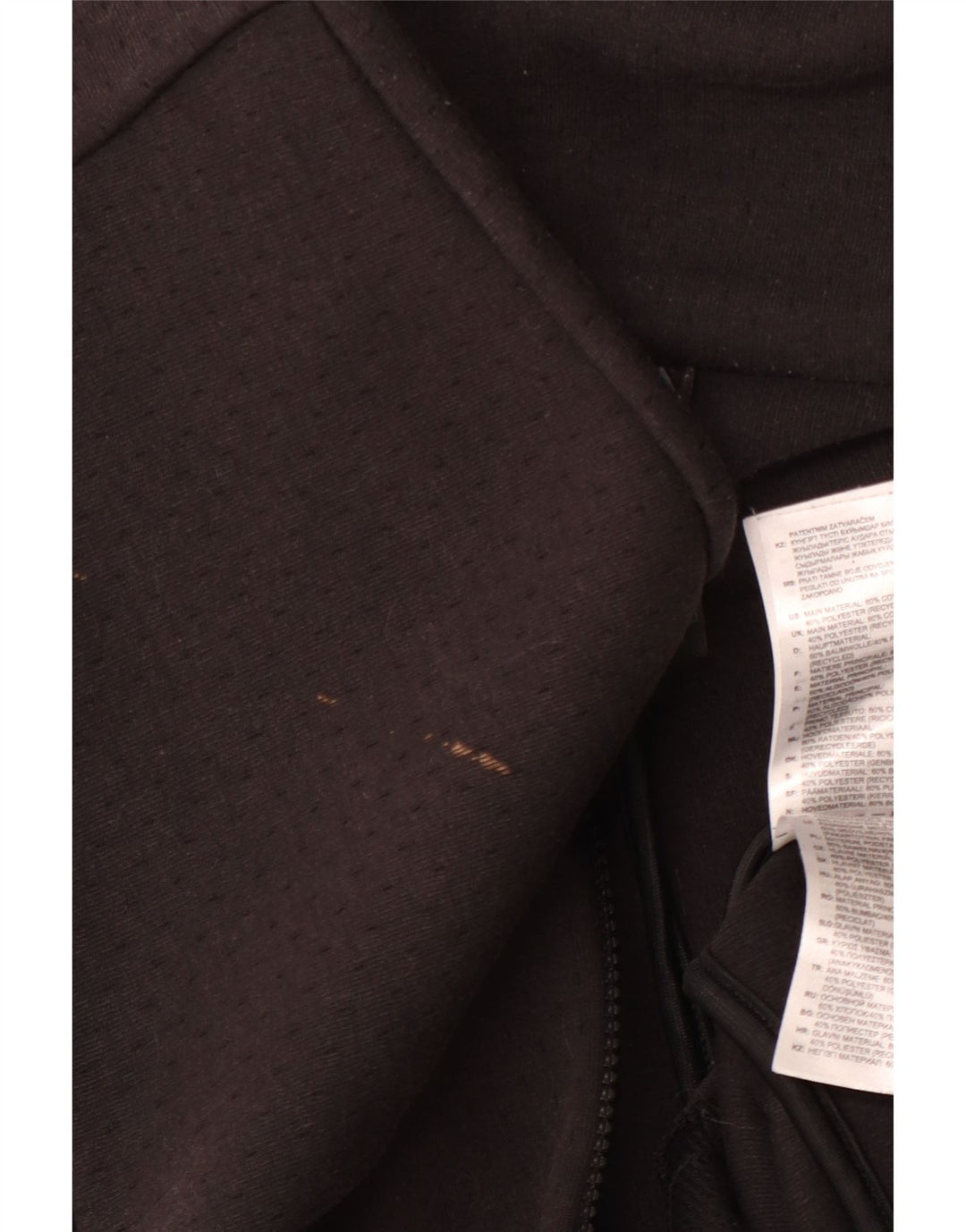 ADIDAS Pull à capuche zippé Primegreen Graphic pour femme UK 12/14 Noir moyen