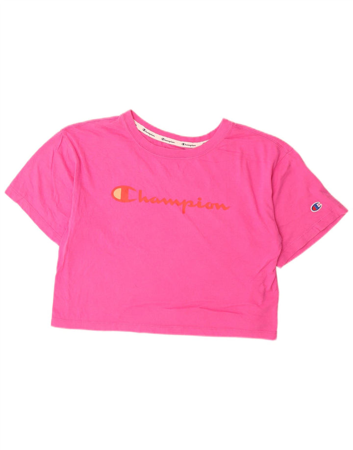 CHAMPION T-shirt court graphique pour femme UK 10 Small Rose
