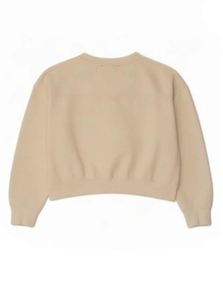 Zara Femme Crop Oversize Sweatshirt Jumper UK 14 Medium Off White