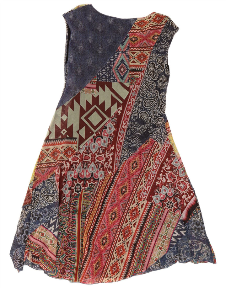 Desigual Robe trapèze graphique pour femme UK 20 2XL Patchwork multicolore