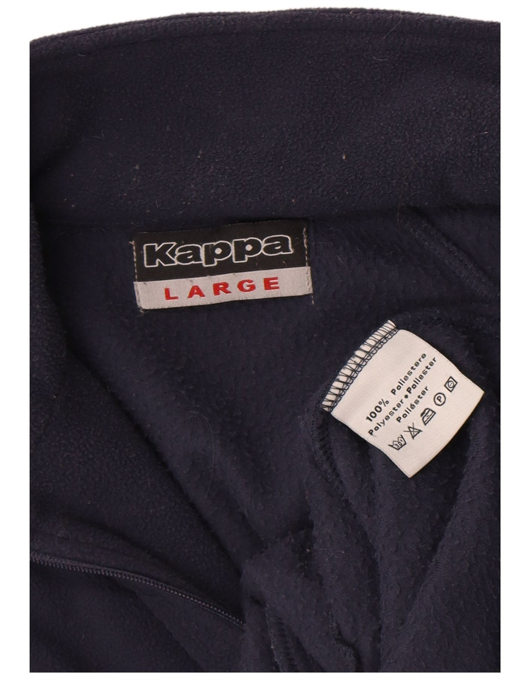 Kappa Veste polaire pour homme UK 40 Large Bleu marine Polyester