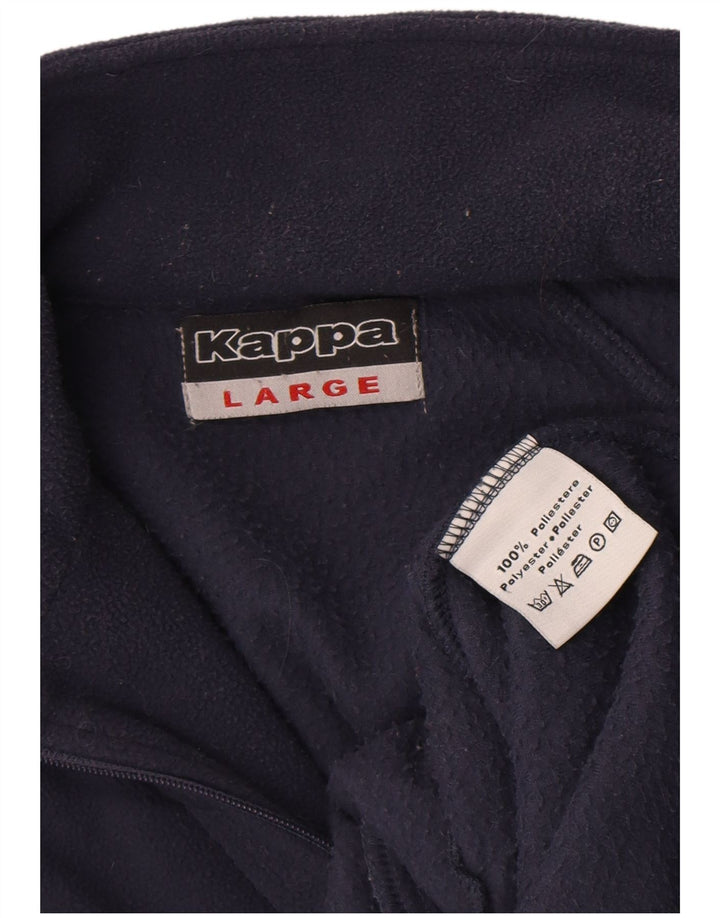 Kappa Veste polaire pour homme UK 40 Large Bleu marine Polyester