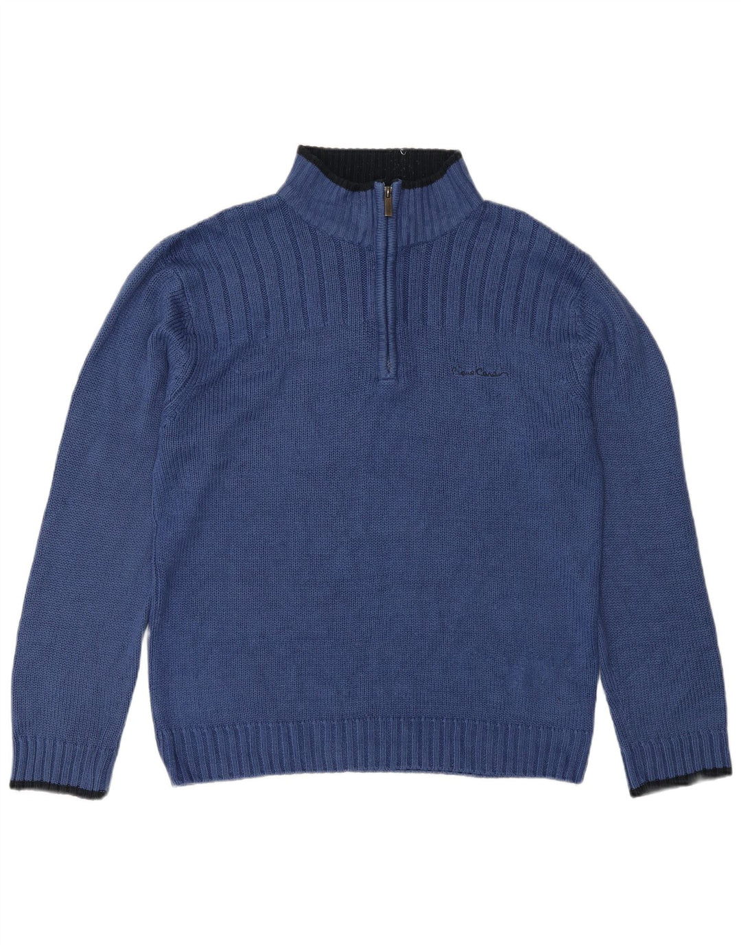 Pierre Cardin Pull à col zippé pour homme Grand Bleu