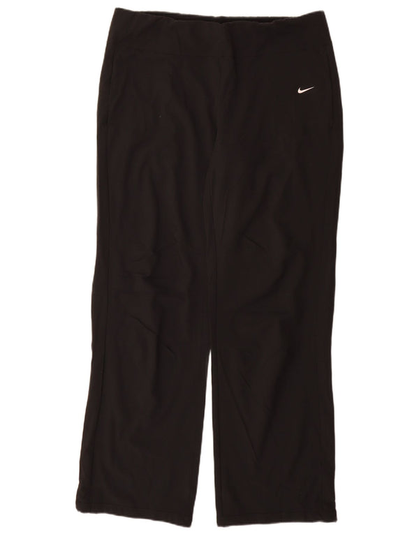 Pantalon de survêtement Nike Dri Fit pour femme UK 14 Noir moyen Polyester
