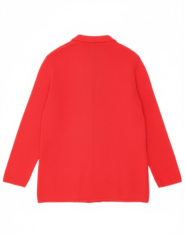 vintage Femme Double Breasted Blazer Veste UK 16 Grand Rouge