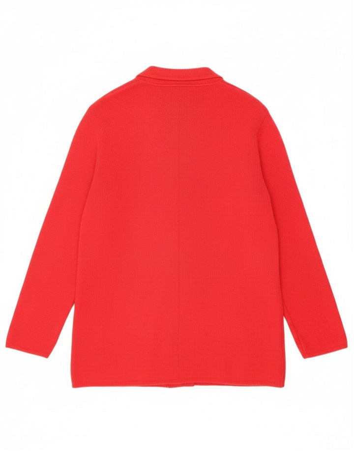 vintage Femme Double Breasted Blazer Veste UK 16 Grand Rouge