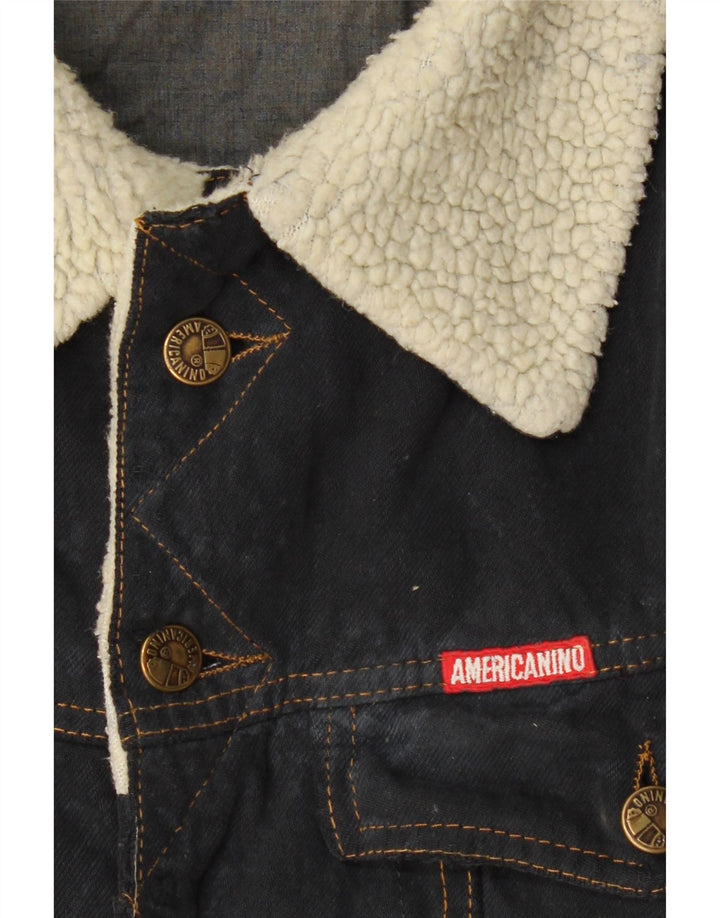 AMERICANINO Veste en Jean Homme UK 36 Petit Bleu Marine
