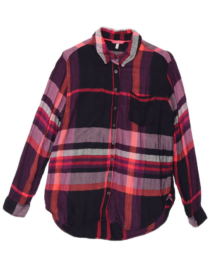 Joules Chemise en flanelle pour femme UK 12 Medium Black Check