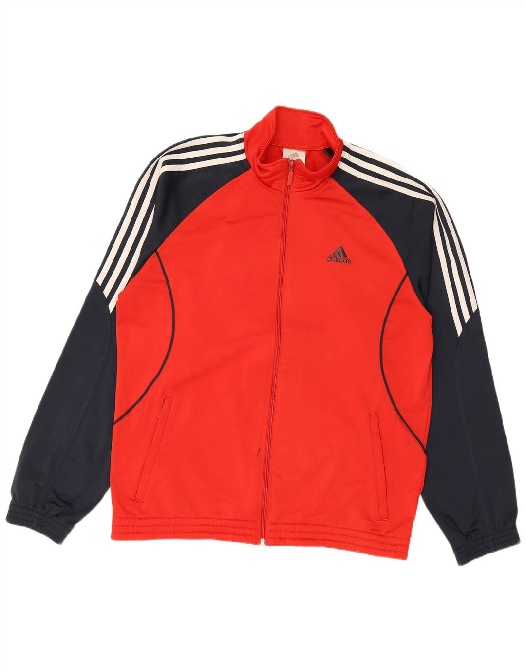Adidas Veste de survêtement pour homme UK 42/44 Large Rouge Colorblock Polyester