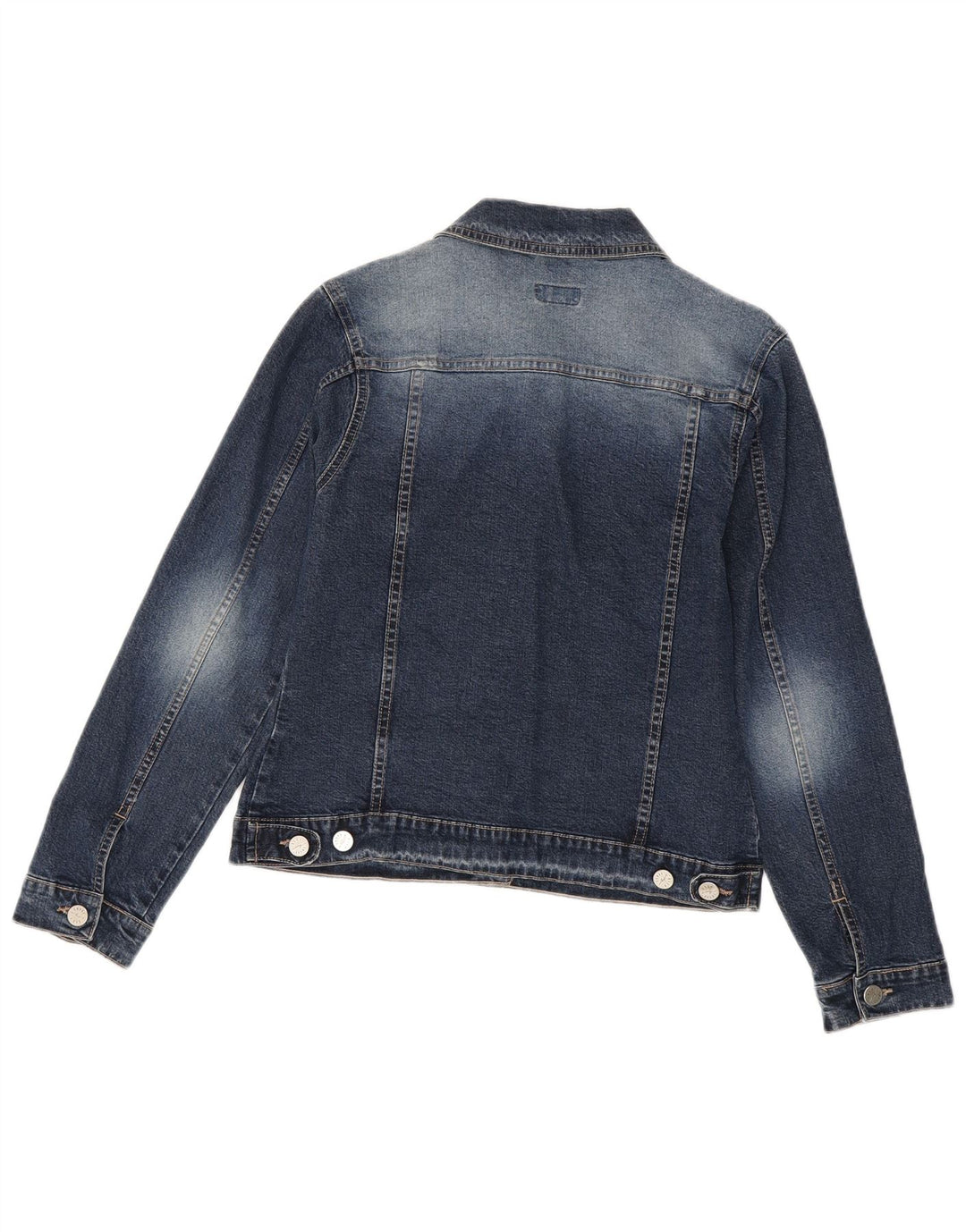 Veste en denim femme vintage UK 10 Petit coton bleu