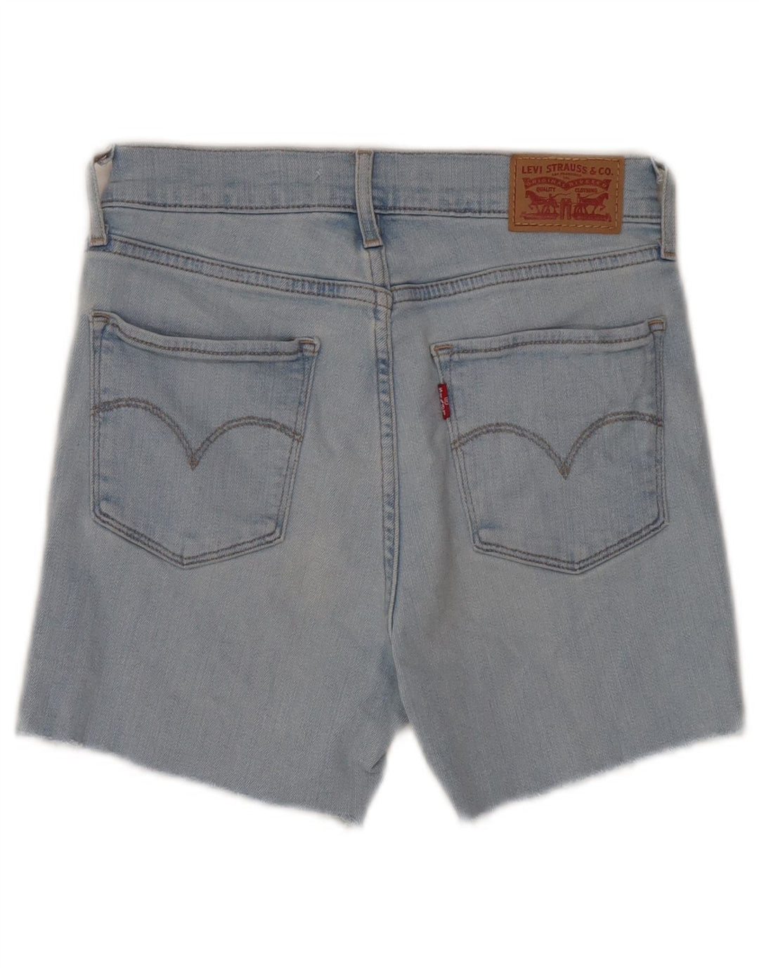 Levi's Short en Jean Taille Haute 724 Femme W26 Petit Bleu Coton