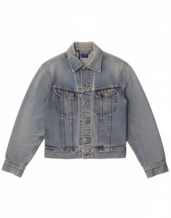 Lee Veste en jean courte pour femme UK 12 Bleu moyen