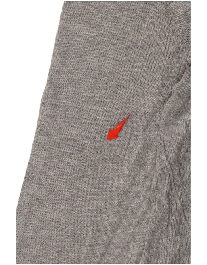 ZARA Pull col bateau pour femme UK 14 Viscose mouchetée gris moyen