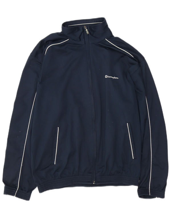 Champion Veste de Survêtement Homme Bleu Marine Moyen Polyester