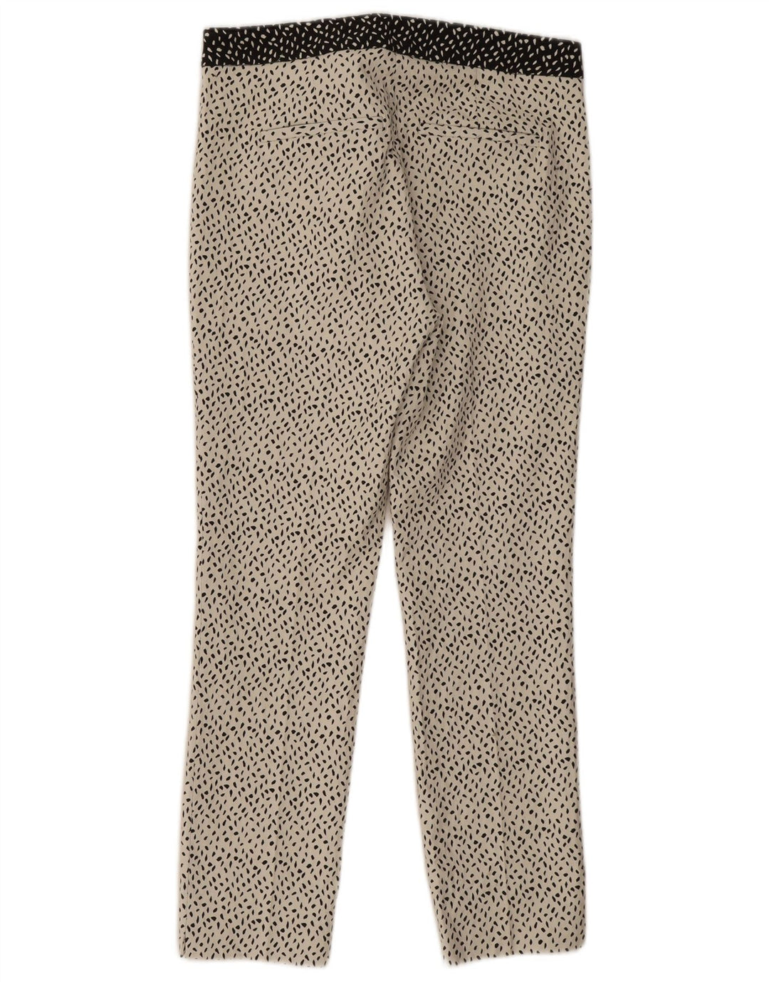 Pantalon décontracté slim femme Zara Large W30 L27 Polyester tacheté blanc