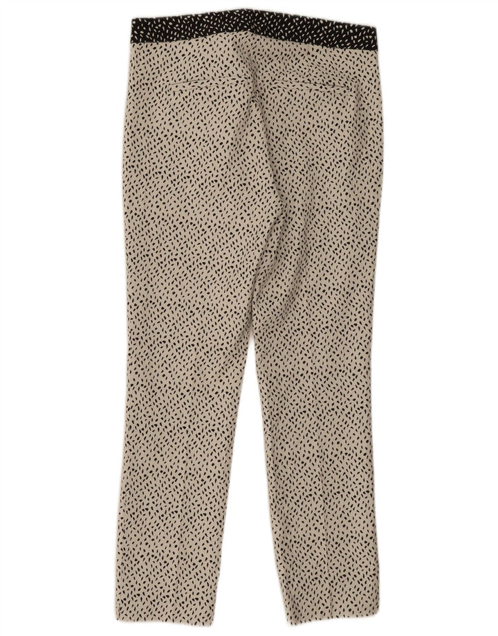 Pantalon décontracté slim femme Zara Large W30 L27 Polyester tacheté blanc