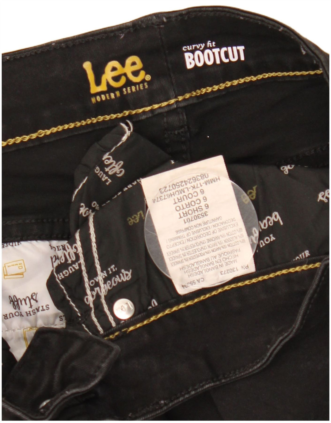 LEE Pantalon décontracté coupe bootcut pour femme US 6 Medium W27 L30 Noir
