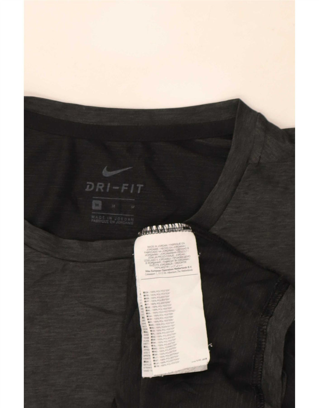 Nike Homme Dri Fit T-Shirt Haut Gris Moyen Moucheté Polyester