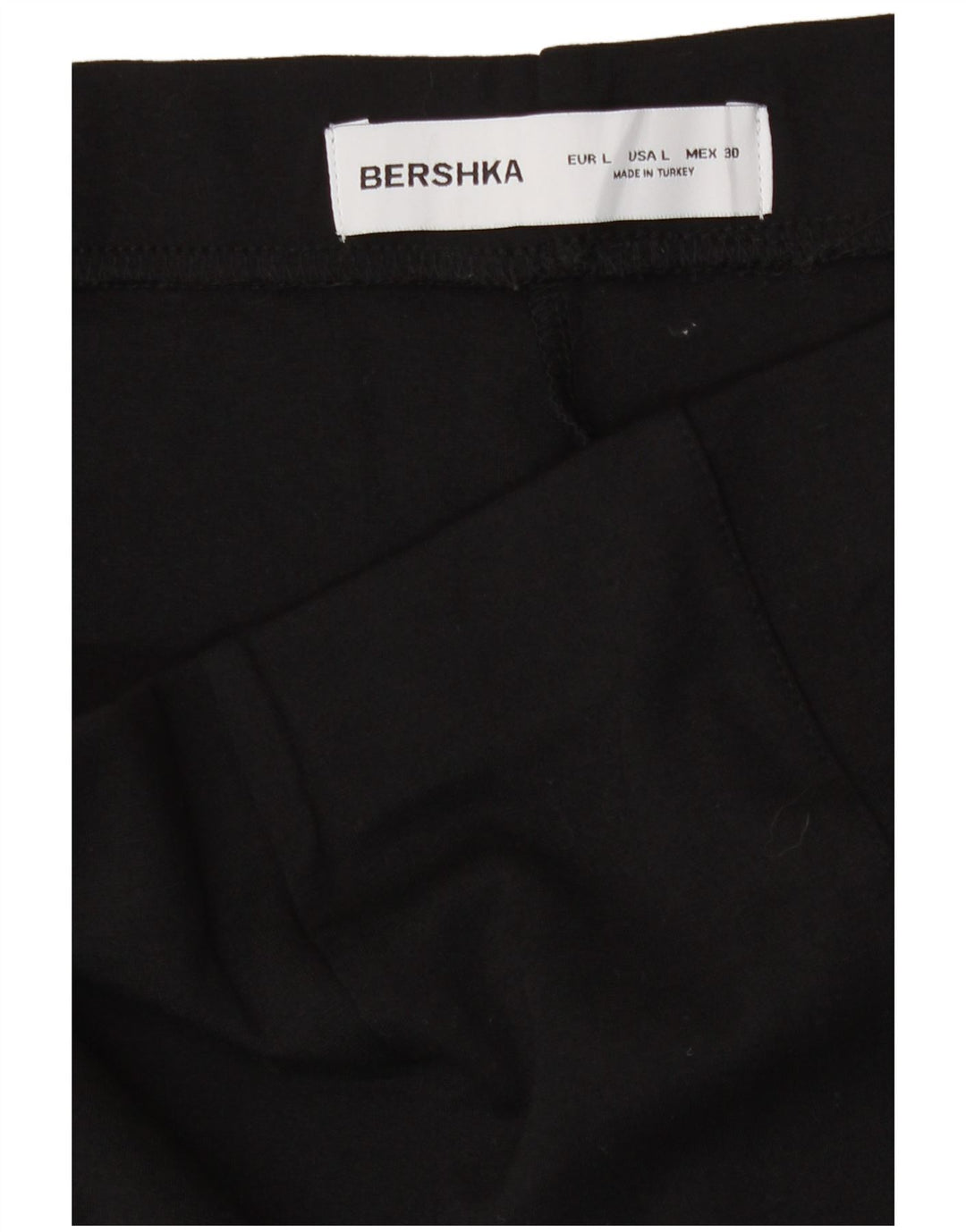Bershka Hot Pants Femme Large W32 Noir Viscose