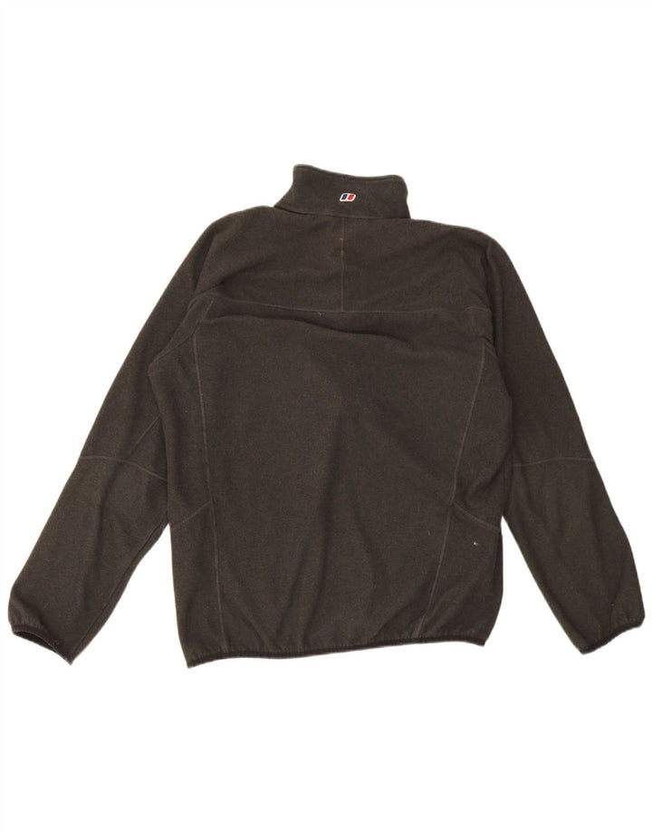 Berghaus Pull polaire à col zippé pour homme, grand polyester moucheté vert