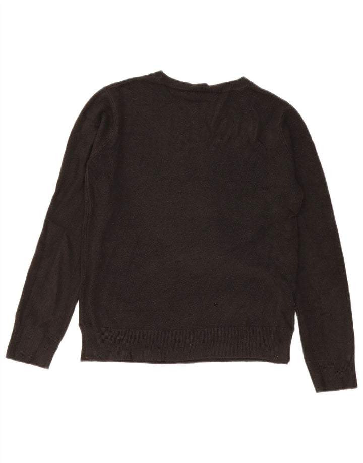 Marks & Spencer Pull à col rond pour femme UK 12 Acrylique noir moyen