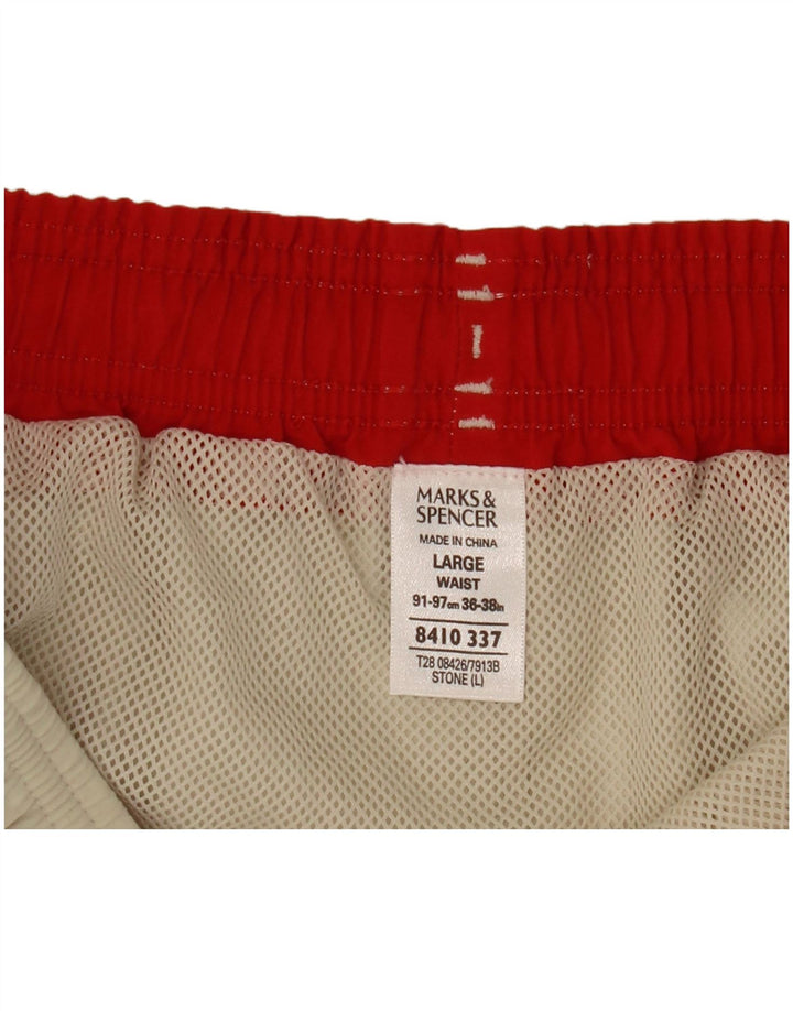 Marks & Spencer Short de bain pour homme Large Beige Polyester