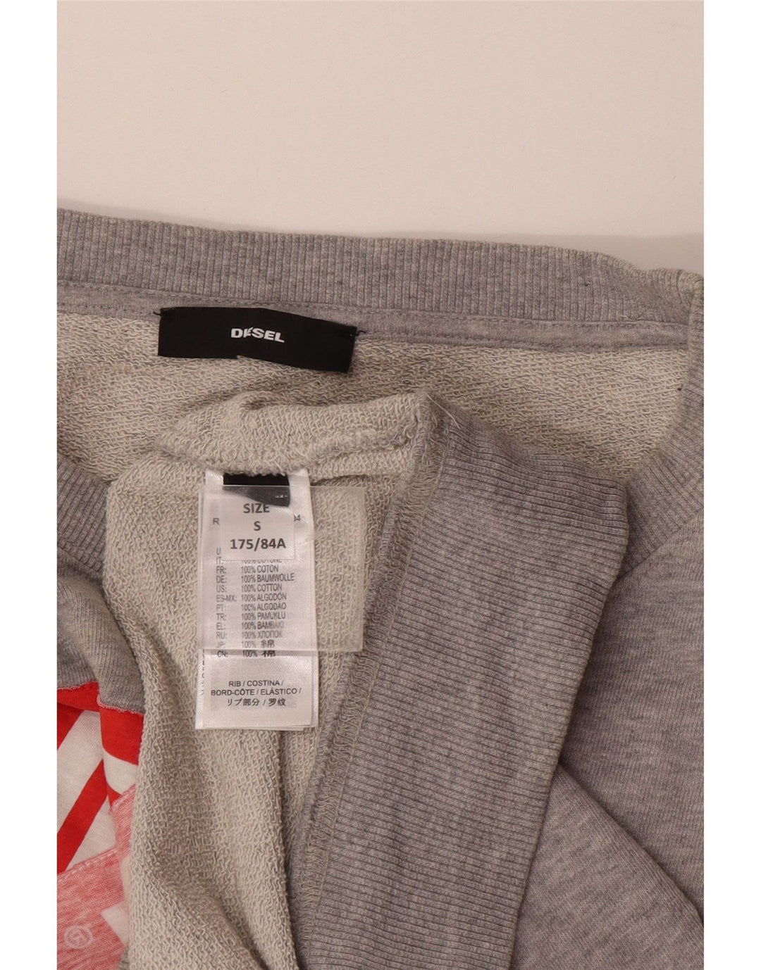 Diesel Sweat-shirt graphique pour homme en coton gris Small
