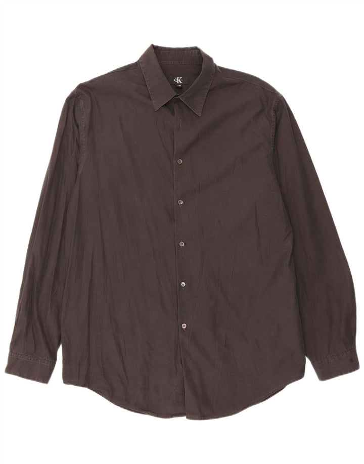 Calvin Klein Chemise Homme Taille 43 Grand Coton Noir