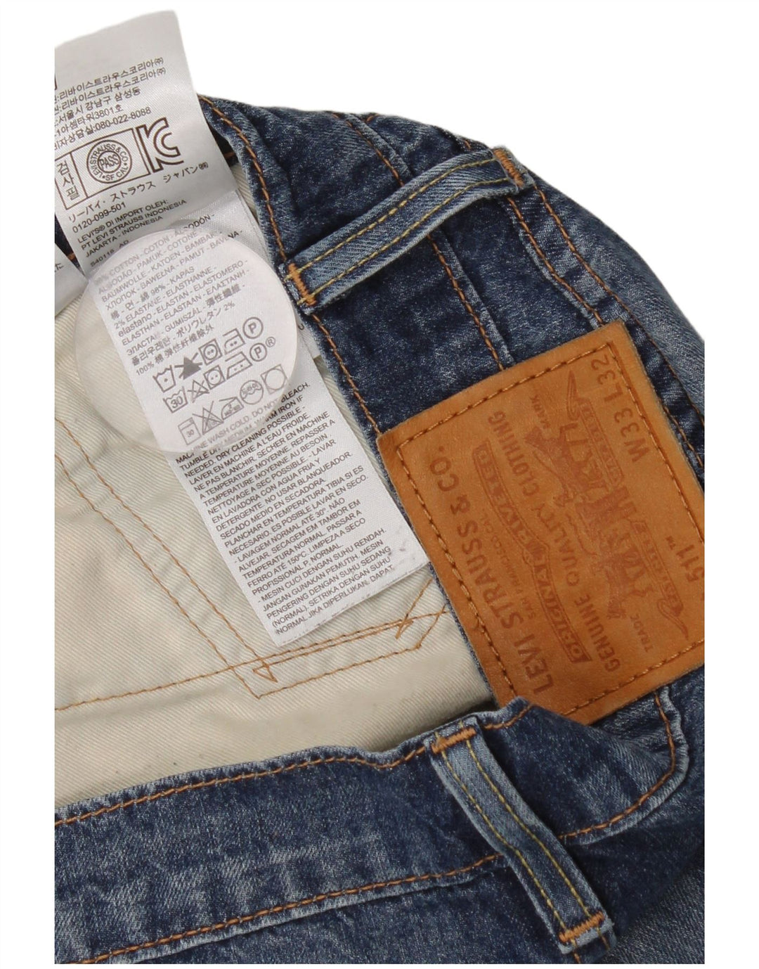 Levi's Jean Slim 511 Homme Bleu W33 L32 Coton