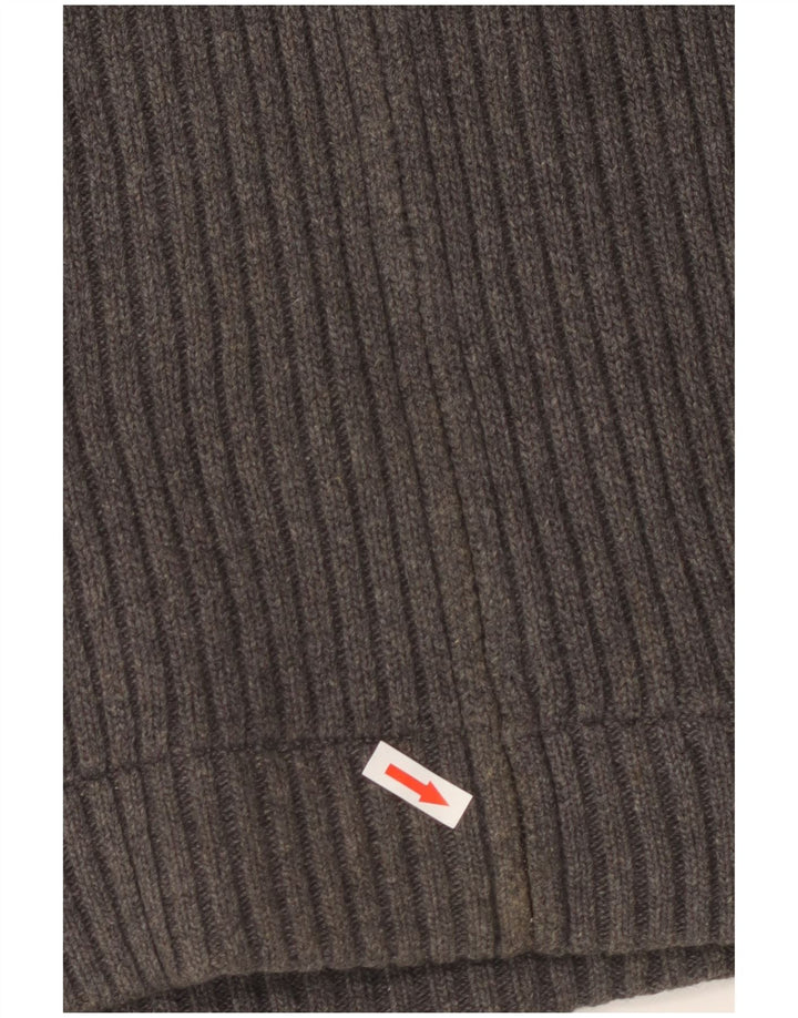 Massimo Dutti Veste réversible en tricot à capuche pour homme UK 42 XL Gris