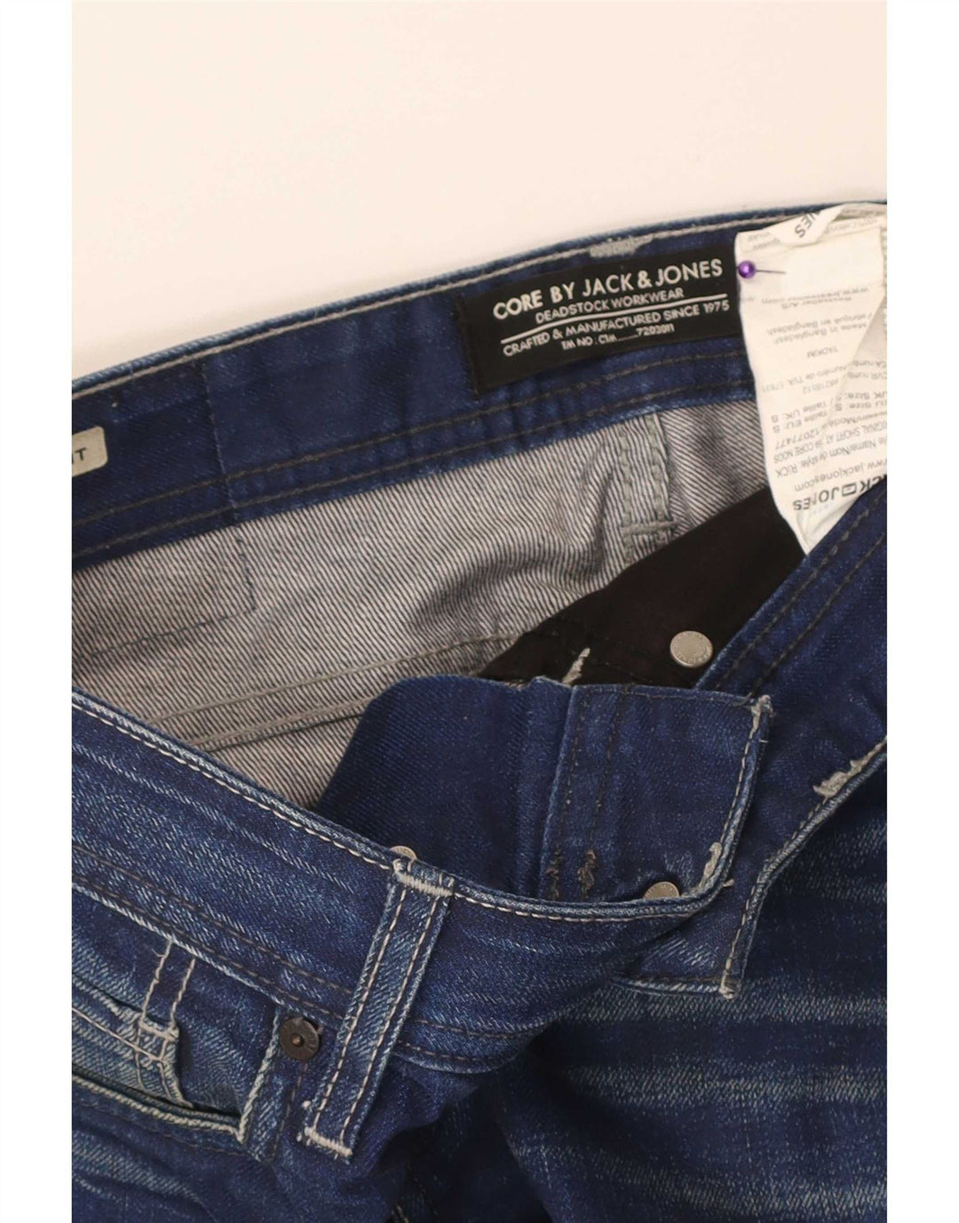 Jack & Jones Short en jean coupe classique pour homme Small W32 Bleu Coton