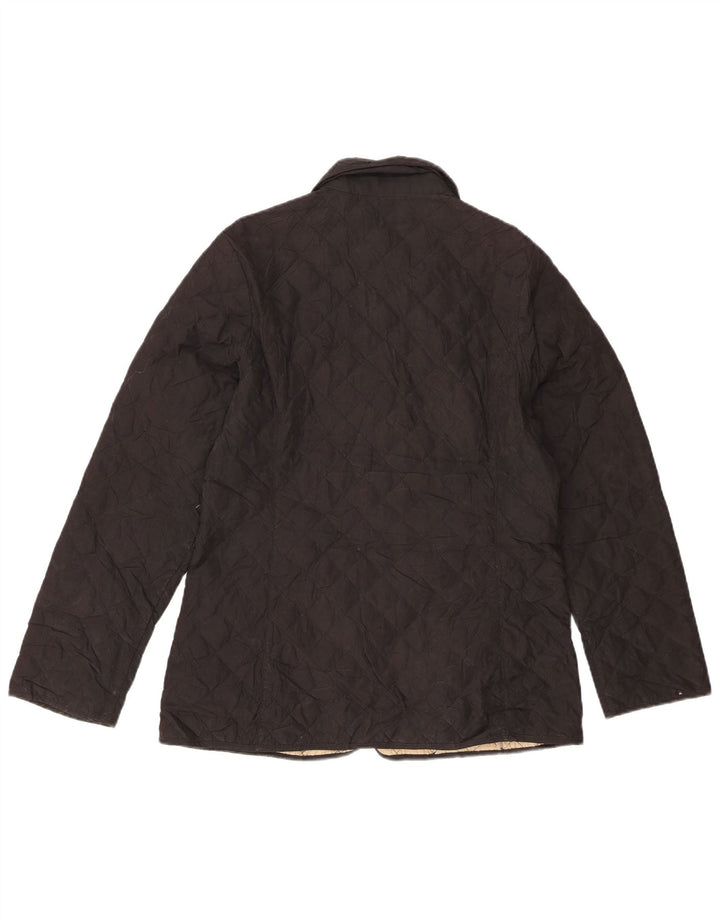EDDIE BAUER Veste matelassée pour femme UK 12 Medium Noir Polyester