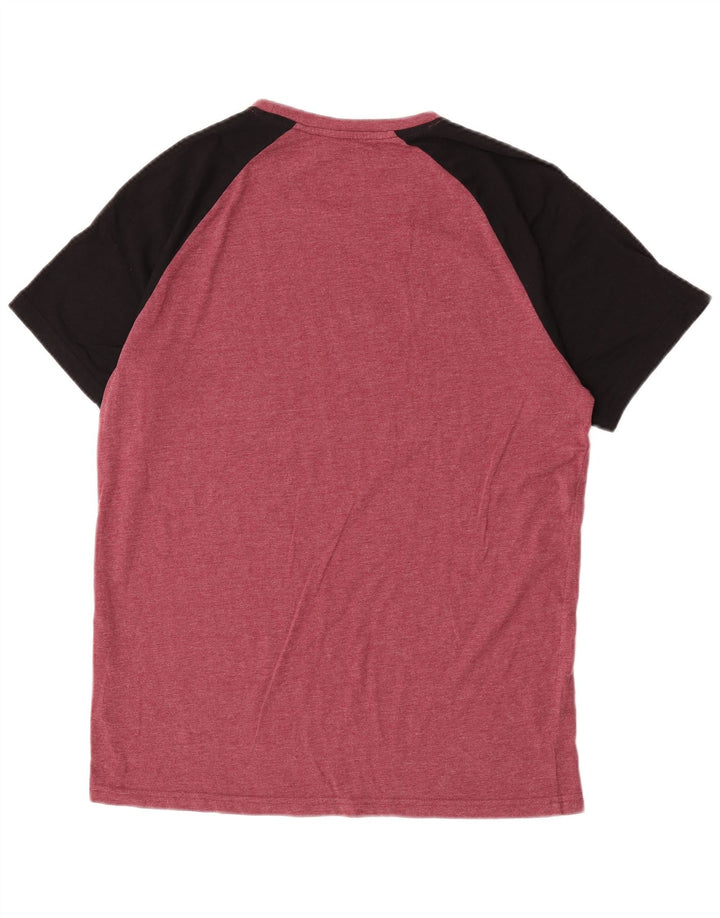 Bench T-shirt régulier à manches courtes pour hommes, grand coton color block rouge