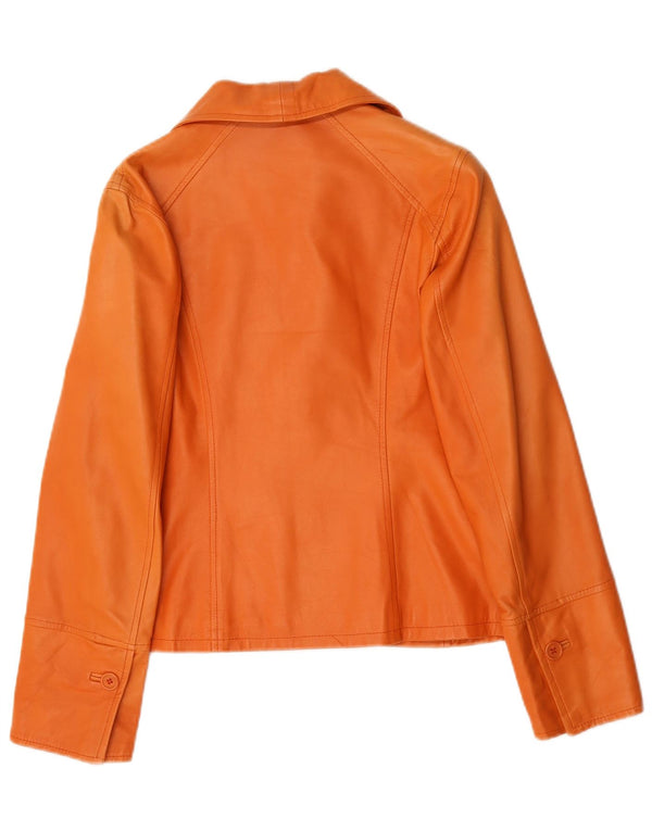 Lavorazione Artigianale Veste Blazer 3 Boutons Femme IT 44 Orange Moyen
