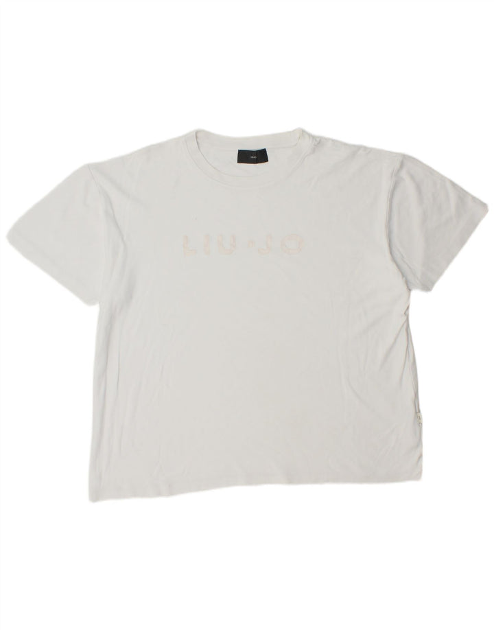 LIU JO T-Shirt Graphique Homme Top XL Coton Blanc