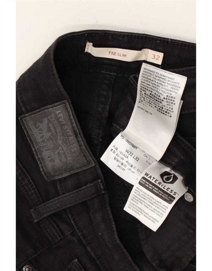 Levi's Jean Slim 712 Femme W32 L32 Coton Noir