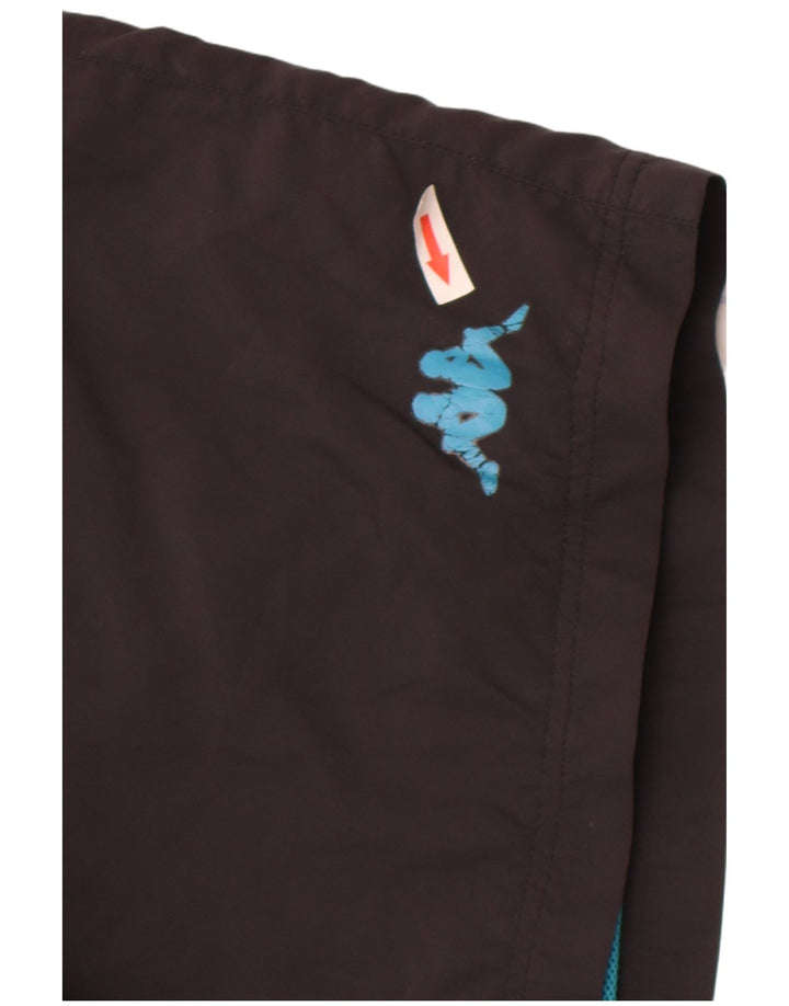 Kappa Short de sport pour homme Large Noir Polyester