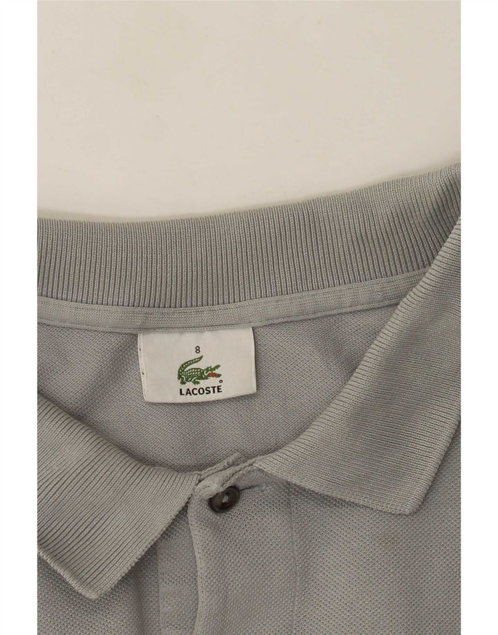 Lacoste Polo à manches longues pour homme Taille 8 3XL Gris