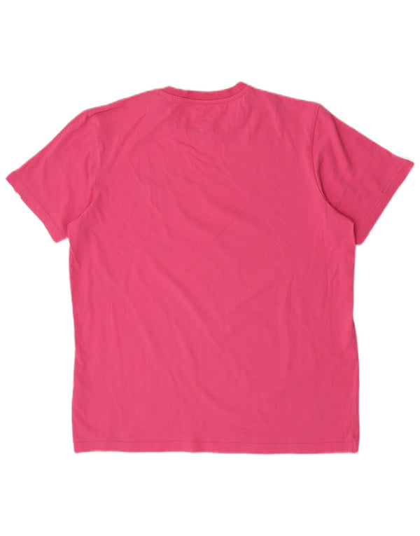 Adidas T-Shirt Femme Top UK 12/14 Rose Moyen Coton
