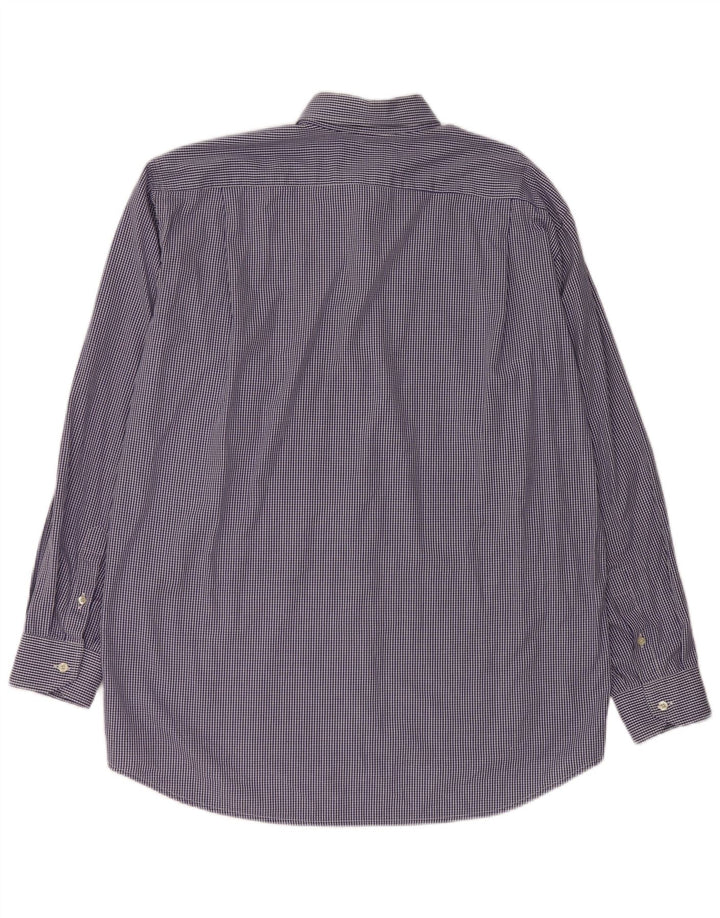 Lacoste Chemise Homme Taille 40 Coton Vichy Bleu Marine Moyen