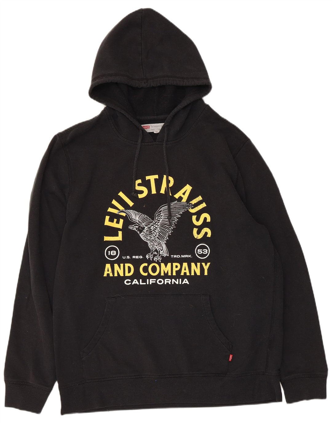 Levi's Pull à Capuche Graphique Homme Noir Coton Large