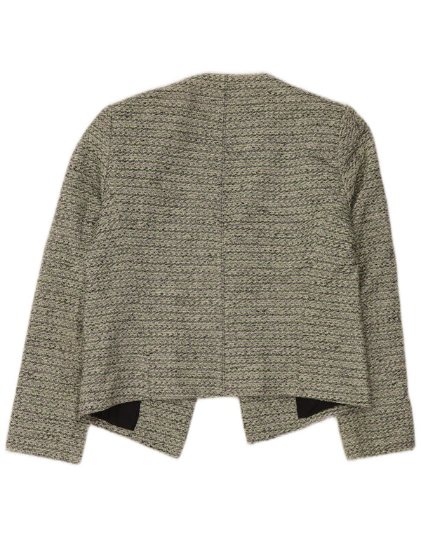 Topshop Veste Blazer Ouverte Femme UK 12 Coton Vert Moyen