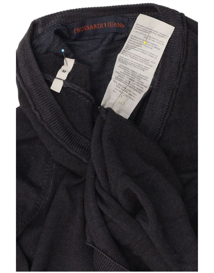 Trussardi Jeans Pull Cardigan Bleu Marine Moyen Homme