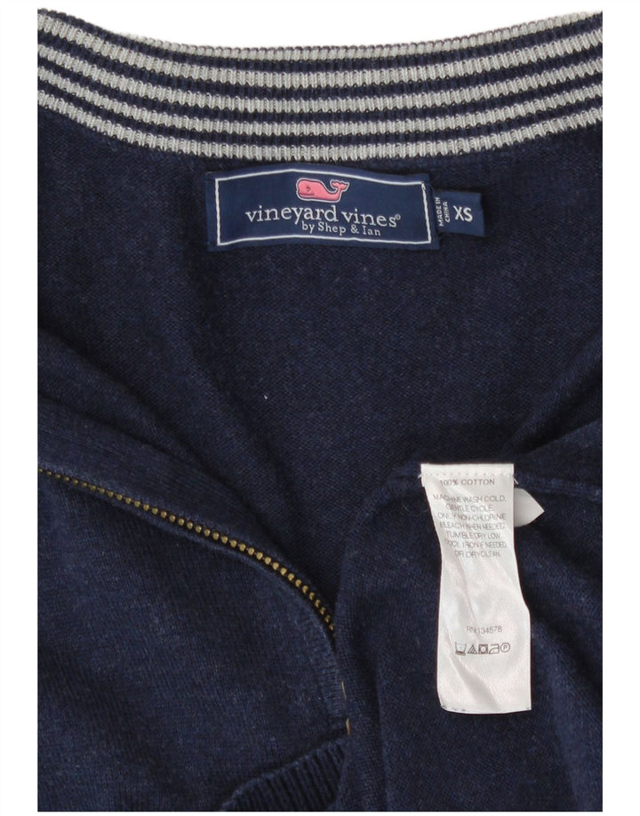 Vineyard Vines Pull col zippé pour homme XS Bleu marine Coton