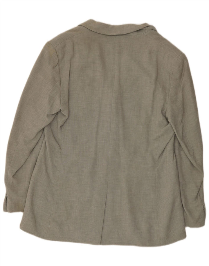 Calvin Klein Veste blazer à 3 boutons pour femme US 14 XL Gris Viscose