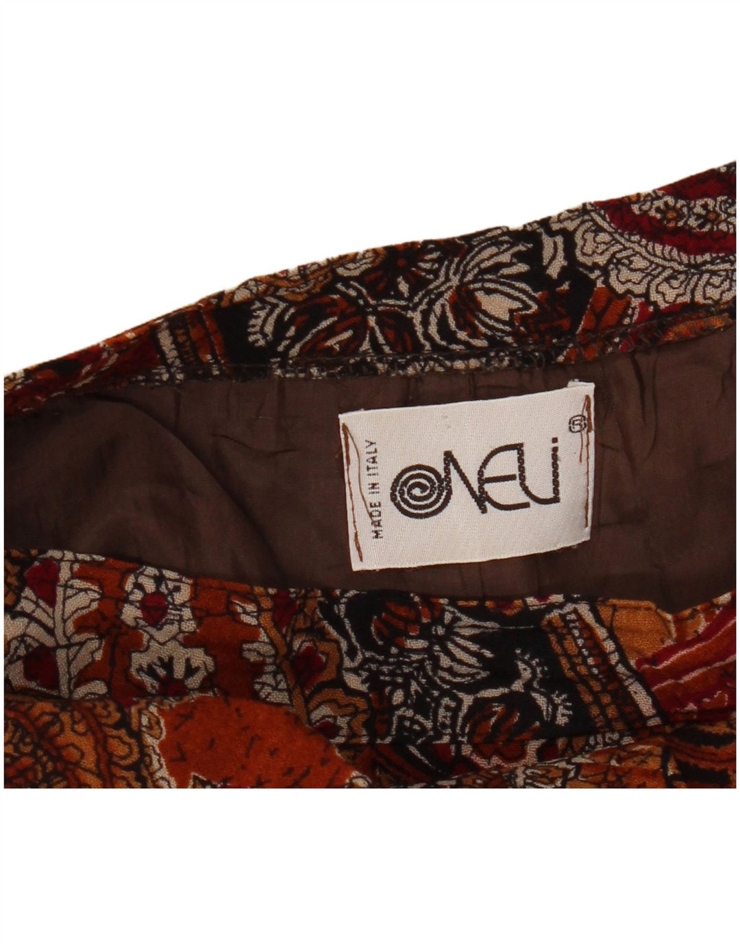 VINTAGE Jupe Plissée Femme W27 Petit Paisley Multicolore